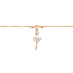 MINI LUXURY PAS DE DEUX MINI BALLERINA WITH SILVER CRYSTALS BRACELET