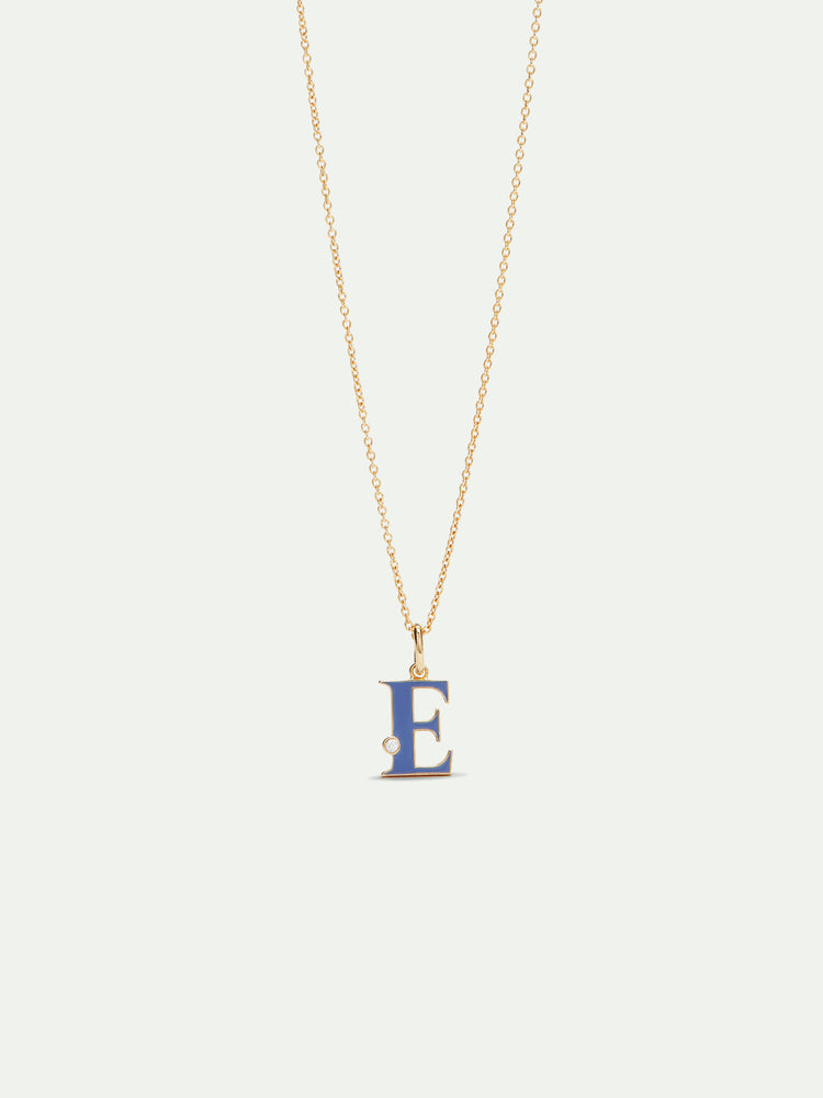 Letter E Pendant Necklace