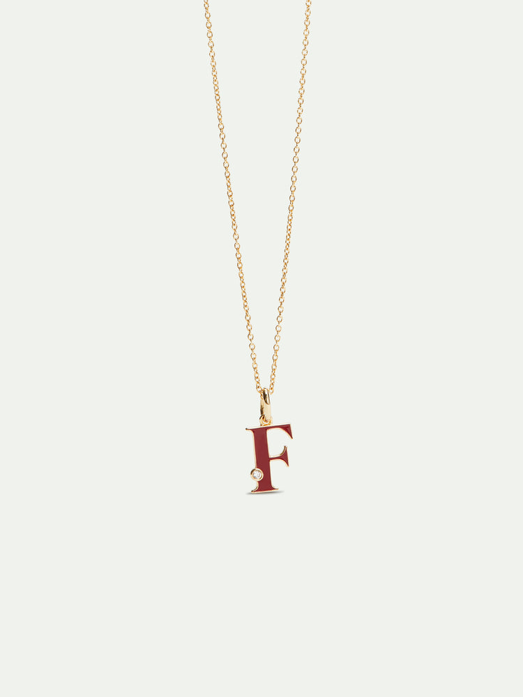 Letter F Pendant Necklace