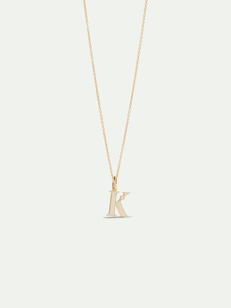 Letter K Pendant Necklace