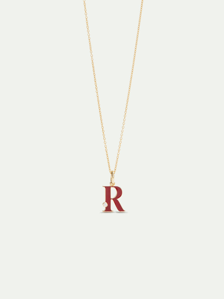 Letter R Pendant Necklace