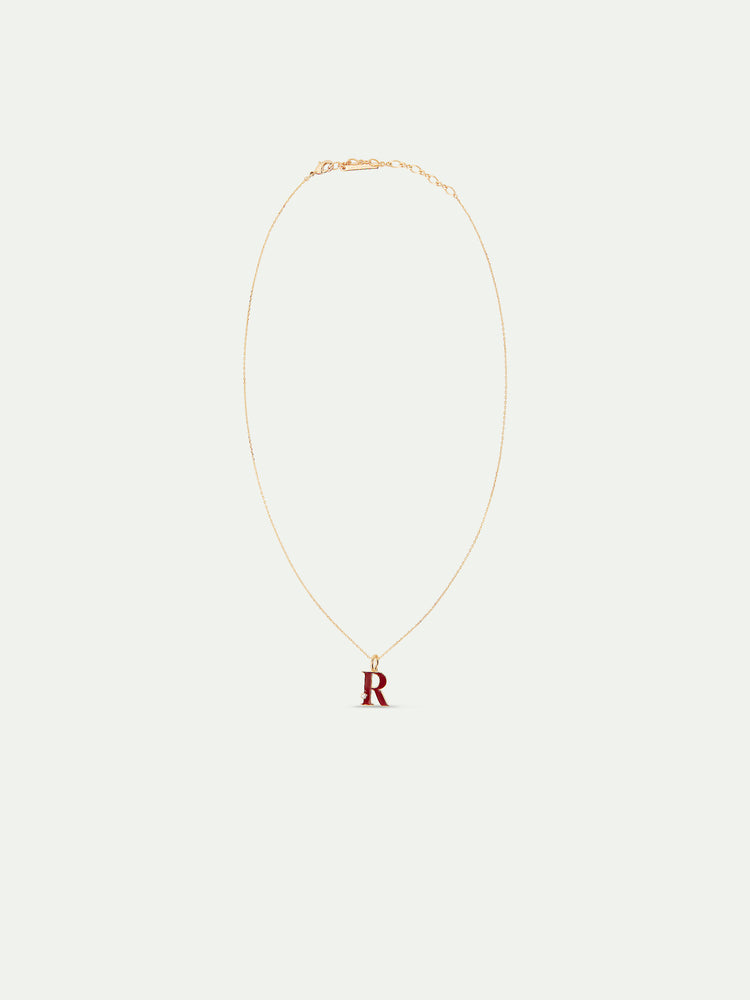 Letter R Pendant Necklace