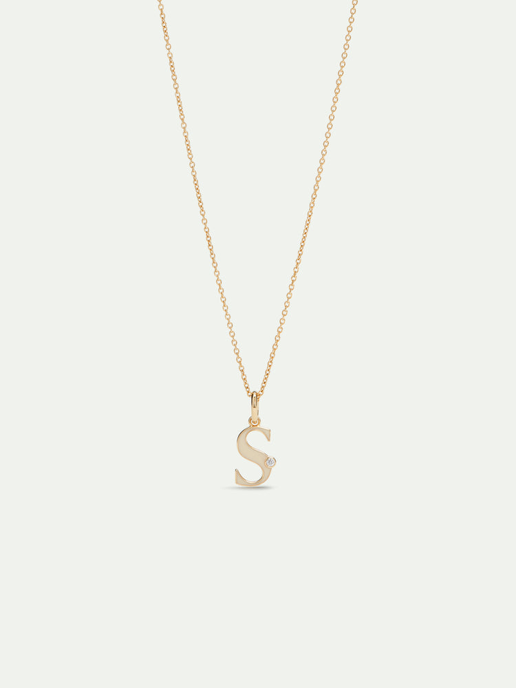 Letter S Pendant Necklace