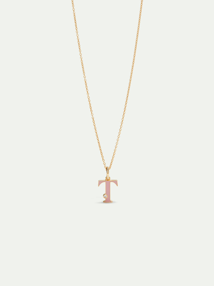 Letter T Pendant Necklace