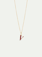 Letter V Pendant Necklace