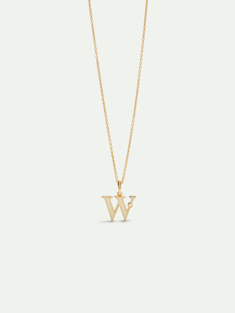 Letter W Pendant Necklace