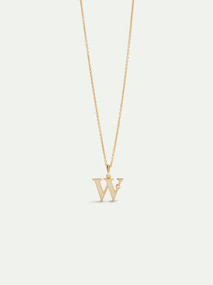 Letter W Pendant Necklace