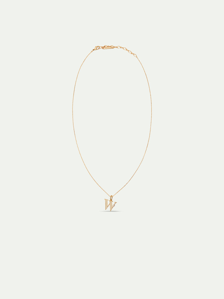 Letter W Pendant Necklace