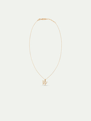 Letter W Pendant Necklace