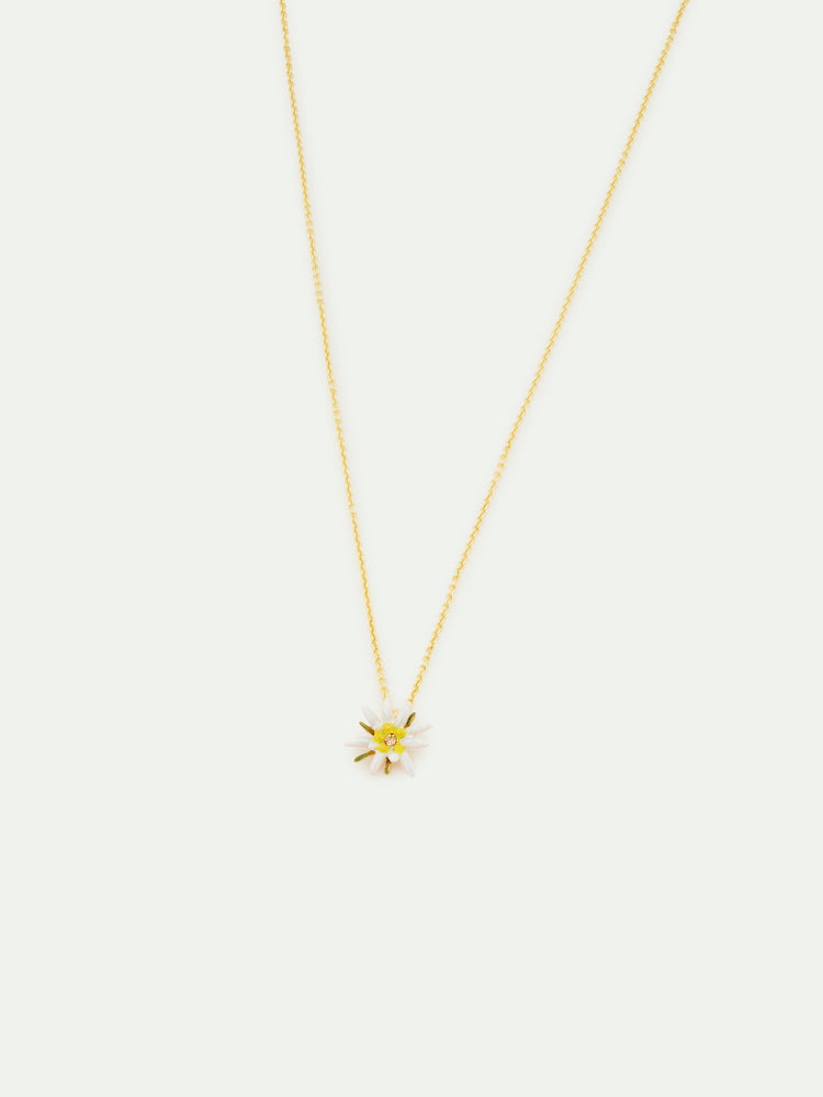 Les Néréides Loves Animals - Edelweiss Flower Pendant Necklace