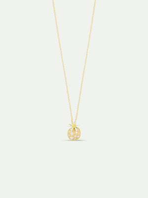 Les Néréides Loves Animals - Edelweiss Flower and Cubic Zirconia Pendant Necklace