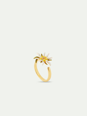 Les Néréides Loves Animals - Edelweiss Flower Adjustable Ring