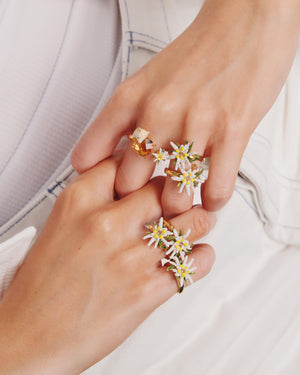 Les Néréides Loves Animals - Edelweiss Flower Adjustable Ring