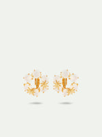 Opalescent White Diamantine Six Stones with Fine Stars Clip-On Earrings