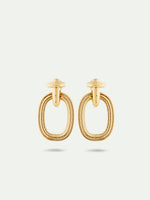 Gold Duo of Textures Clip-On Earrings