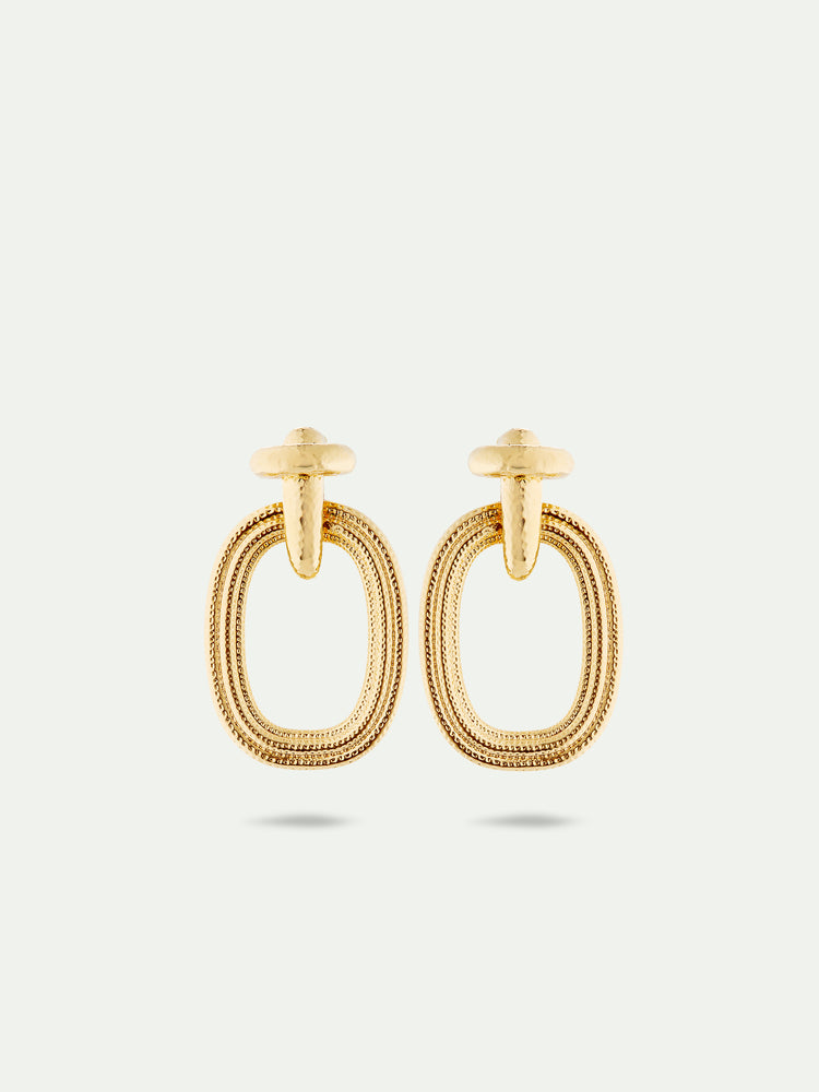 Gold Duo of Textures Post Earrings