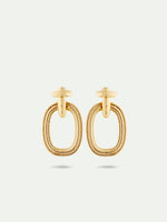 Gold Duo of Textures Post Earrings