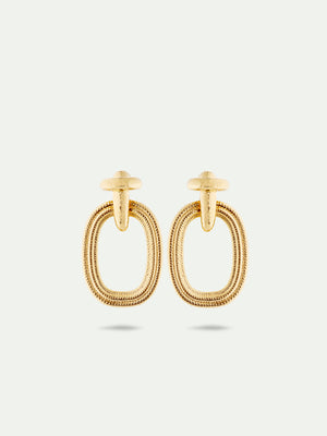 Gold Duo of Textures Post Earrings