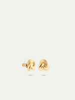 Gold Knot and Trio of Textures Post Earrings