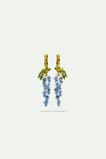 Wisteria and Crystal Sleeper Earrings