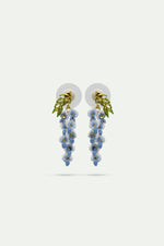 Wisteria and Crystal Post Earrings