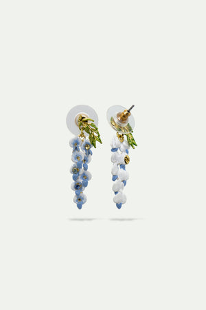 Wisteria and Crystal Post Earrings