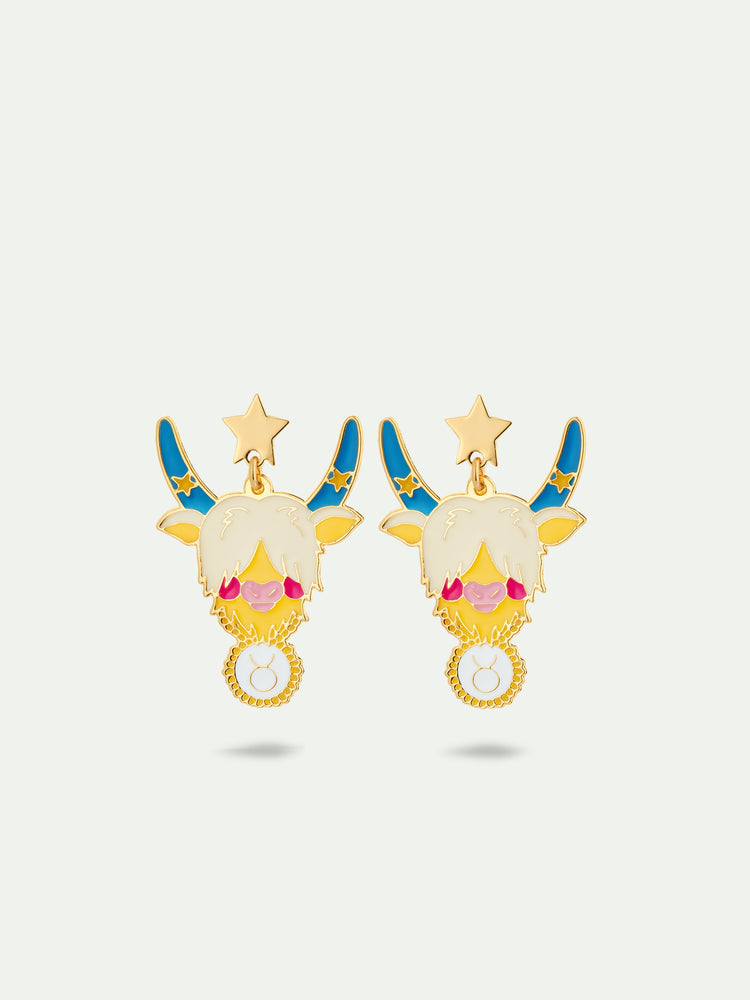 N2 Taurus Astrological Sign Post Earrings