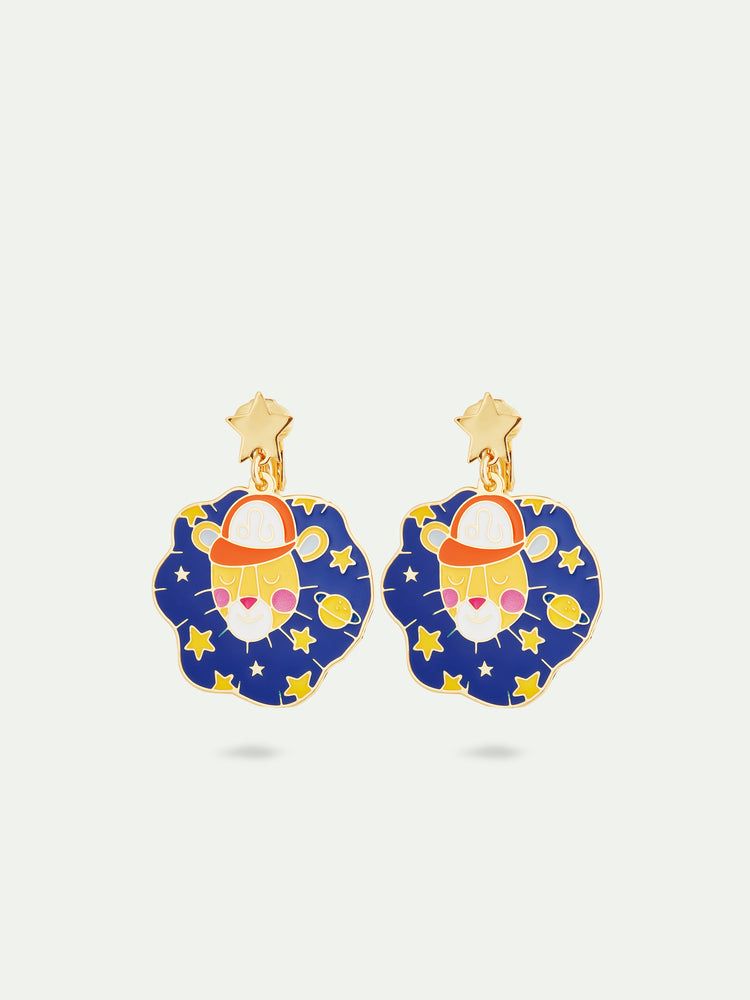 N2 Leo Astrological Sign Clip-On Earrings