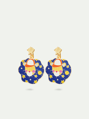 N2 Leo Astrological Sign Clip-On Earrings