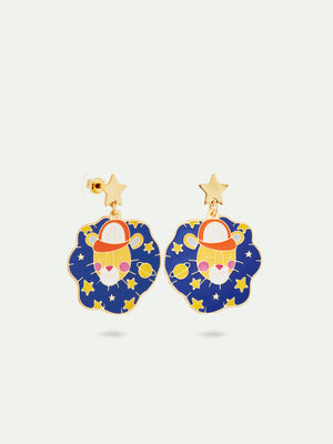 N2 Leo Astrological Sign Post Earrings