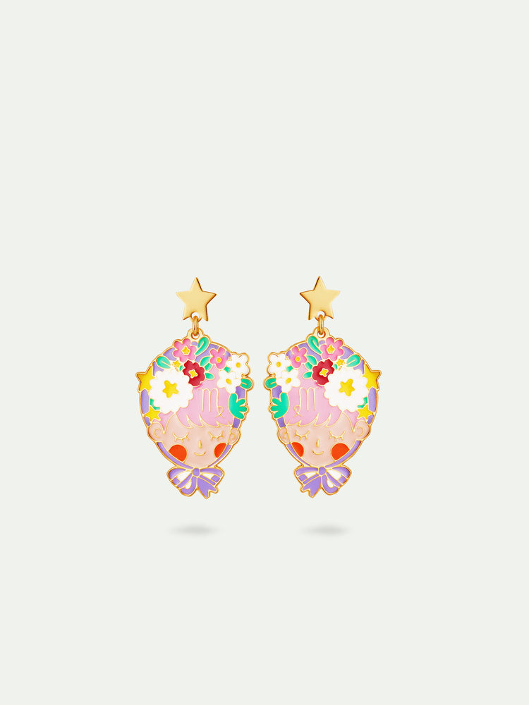 N2 Virgo Astrological Sign Post Earrings