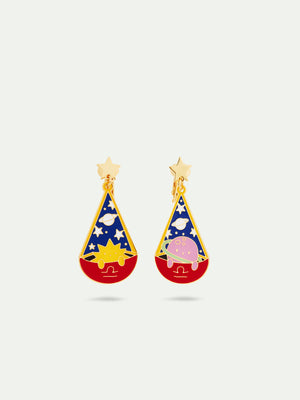 N2 Libra Astrological Sign Clip-On Earrings