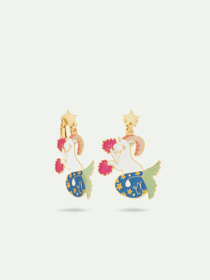 N2 Capricorn Astrological Sign Clip-On Earrings