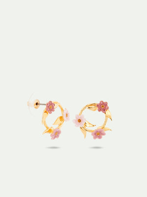 Pink Jasmine Flower Crown Post Earrings