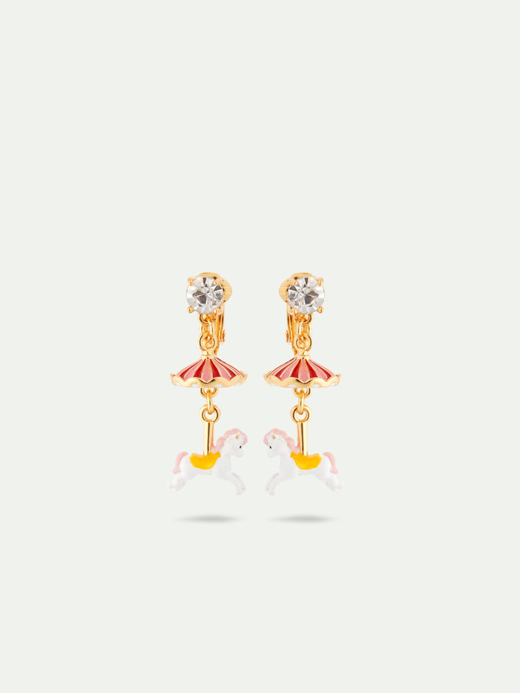 N2 Carousel Horse Clip-On Earrings