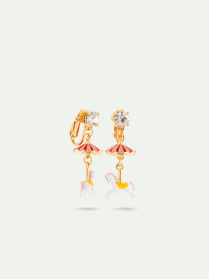 N2 Carousel Horse Clip-On Earrings