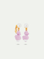 N2 Purple Plastic Duck Clip-On Earrings