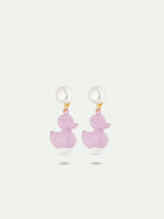 N2 Purple Plastic Duck Post Earrings