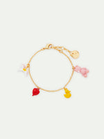 N2 Horse, Heart, Duck and Teddy Bear Charm Bracelet