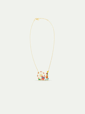 N2 Little Girl and Dachshund at the Funfair Statement Necklace