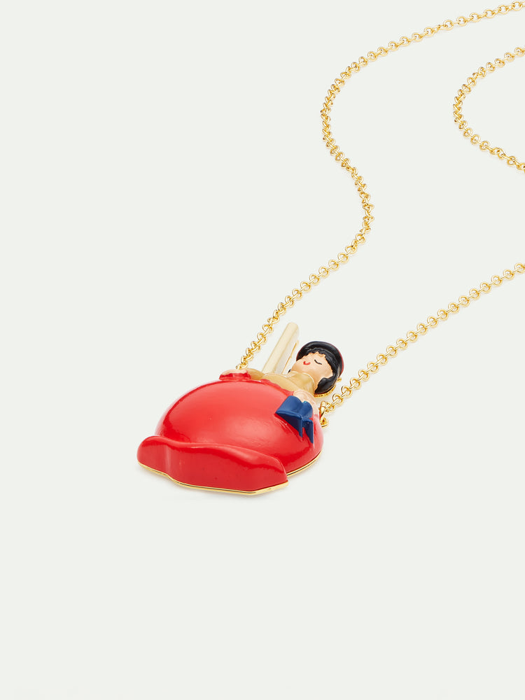 N2 Little Girl on a Candy Apple Pendant Necklace