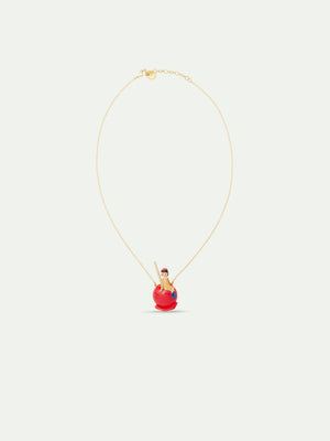 N2 Little Girl on a Candy Apple Pendant Necklace