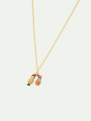 N2 Little Girl and Dachshund Pendant Necklace