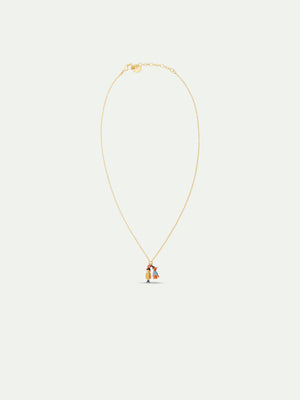 N2 Little Girl and Dachshund Pendant Necklace