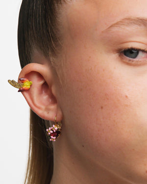 Yellow Budgie Post Earrings