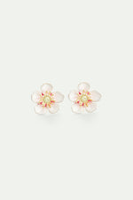 White Cherry Blossom Post Earrings