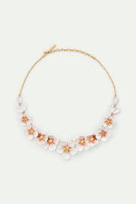 White Cherry Blossom Statement Necklace