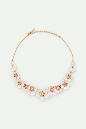 White Cherry Blossom Statement Necklace