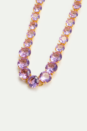 Fine Lavender Diamantine Single Row Bracelet