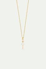 White Tutu Mini Ballerina Fine Necklace